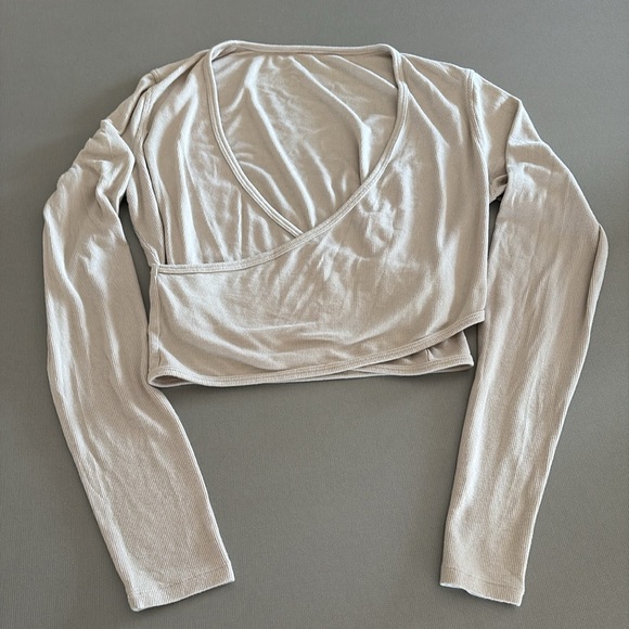 Lululemon Wrap-Front Ribbed Longsleeve Top - Picture 5 of 6